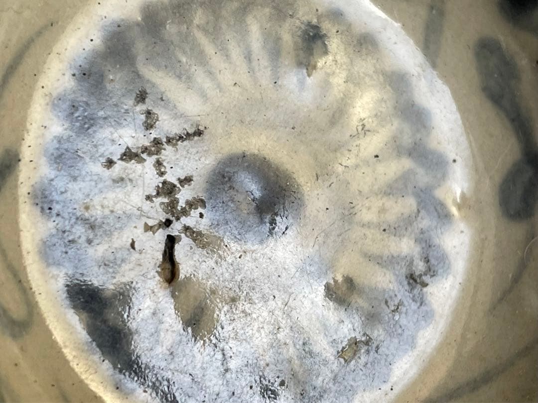 骨董 アンティーク 清朝 中国 染付 花文様 豆皿 小皿 手塩皿 5枚