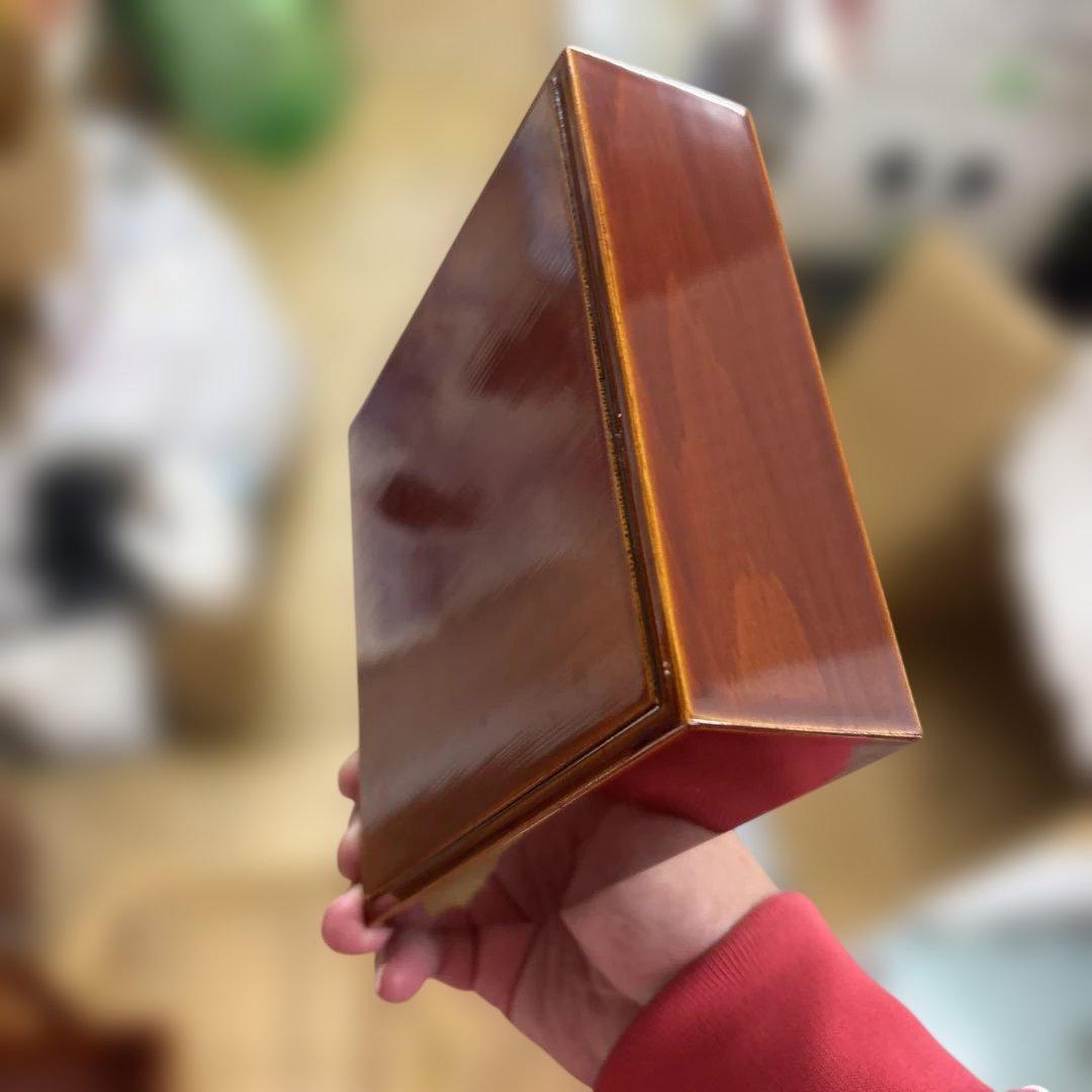 未使用　美品　伝統工芸 飛騨春慶塗 手提げ三段重 箱付き 天然木 漆器 お重