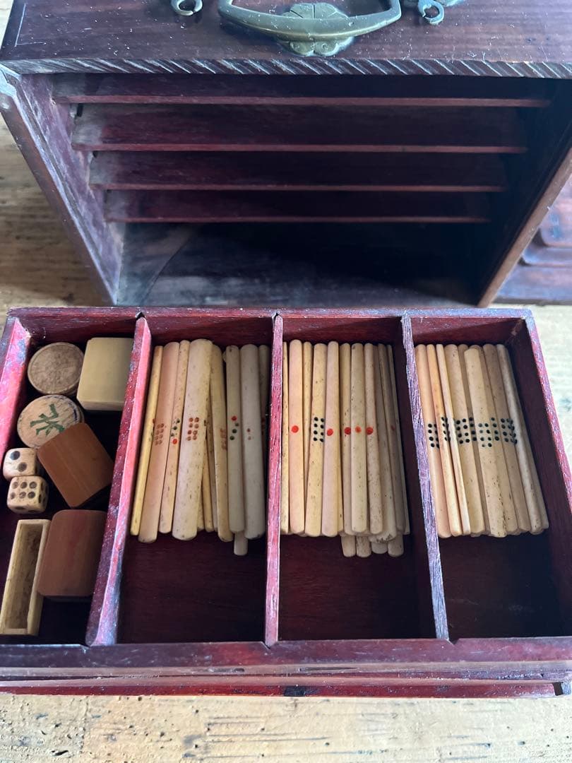 麻雀牌セット 木箱付き 骨董 中国製の通販はau PAY マーケット - 輸入