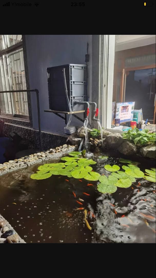 PSE認定ポンプ25w付き大型水槽用沈殿物理生物一体型濾過槽外部