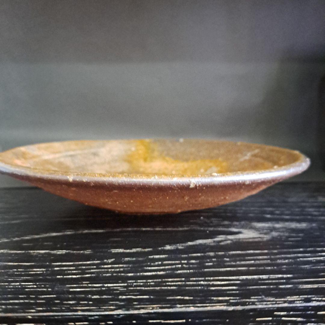 備前　 鈴木黄弌作 　 飾り皿 　 名入 完品無傷