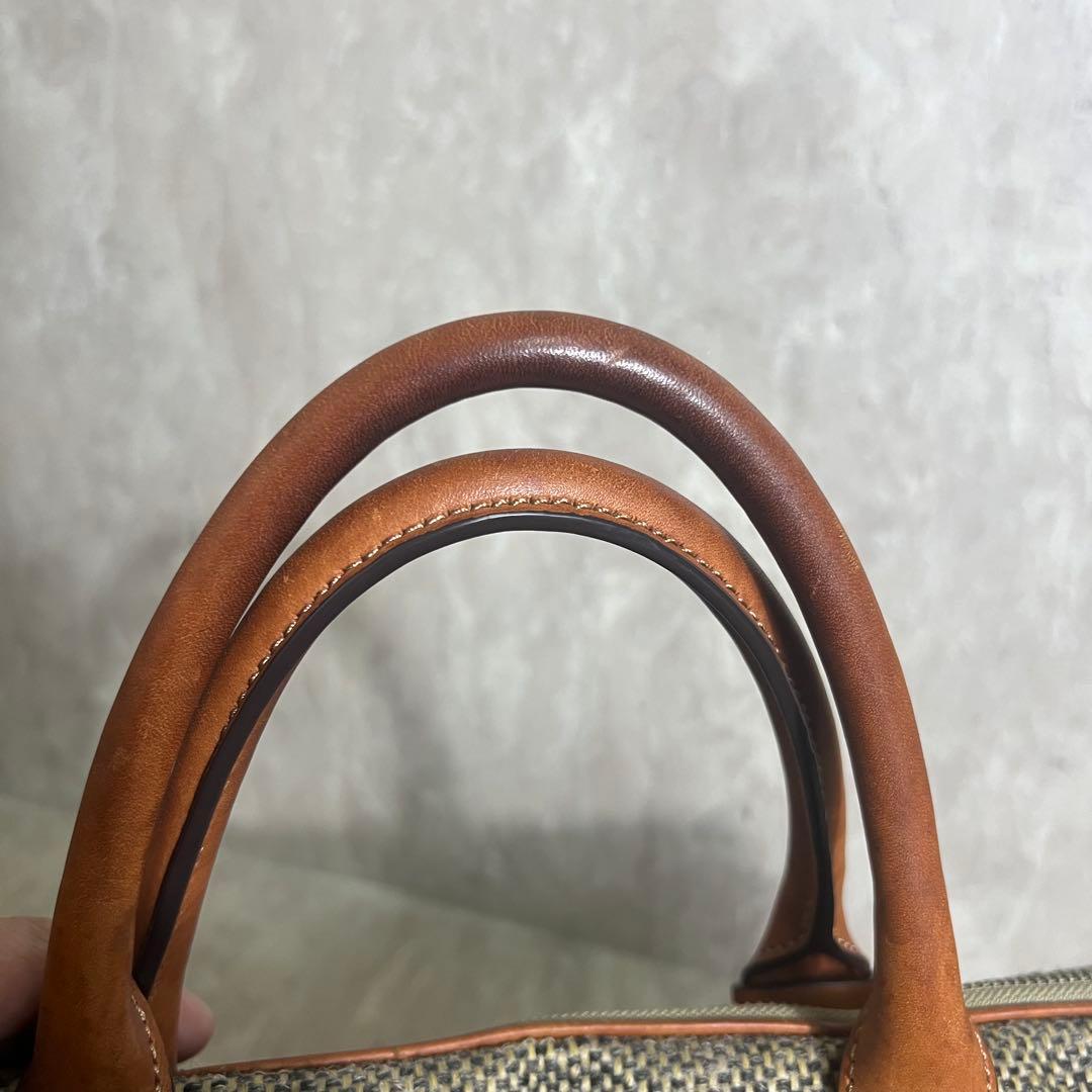 Hartmann ハートマン ビジネスバッグ ツイード ラウンドジップ L