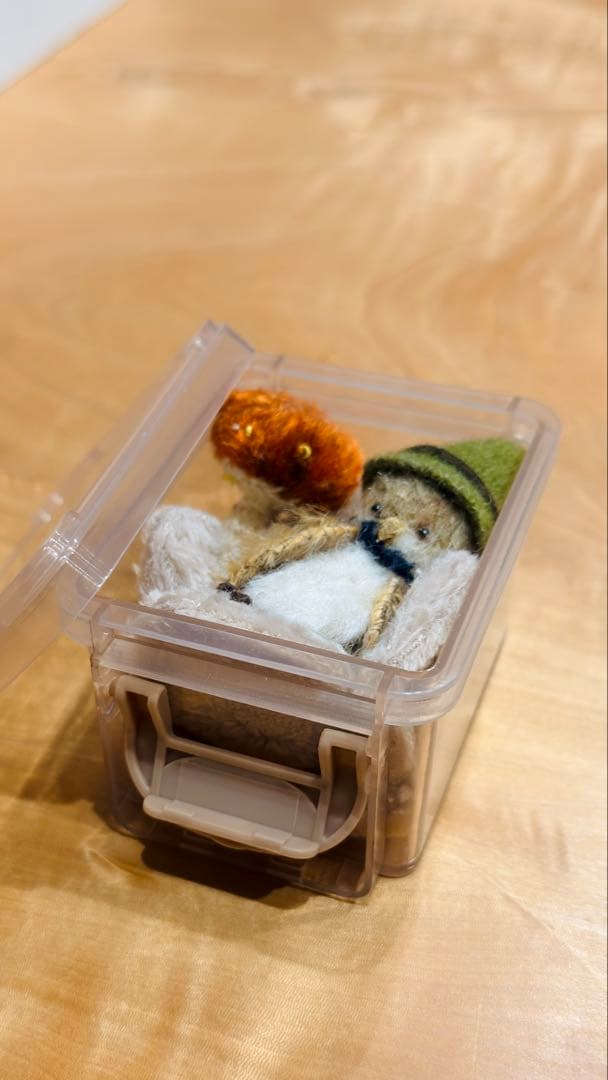 moriのえほん様 ふくろうとキノコのセット ミニチュア ぬいぐるみ