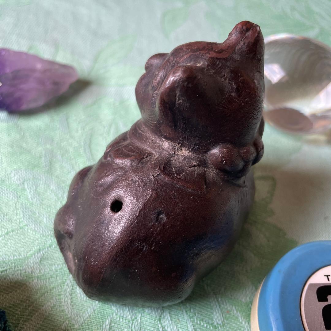 江戸時代 銅鋳造 猫水滴（ねこすいてき）