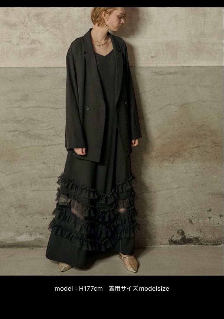 et.UNiVER セットアップロングドレス Mサイズ チャコールグレー