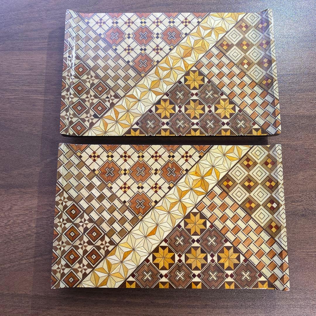 箱根寄木細工 角皿2枚 銘々皿 未使用品 - メルカリ