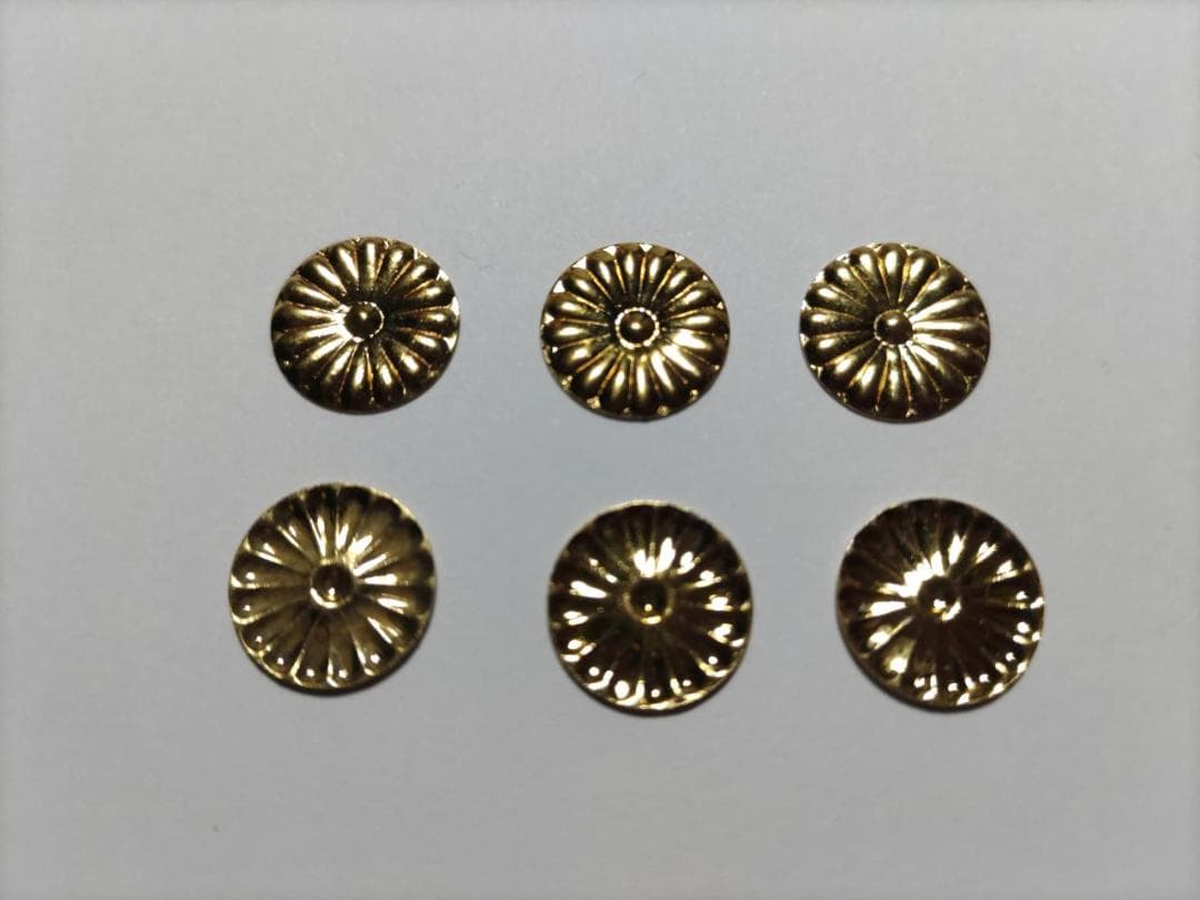 特別価格！【菊紋金具】4分ｘ220枚 （12ｍｍ）神殿、神輿、真鍮金具です。