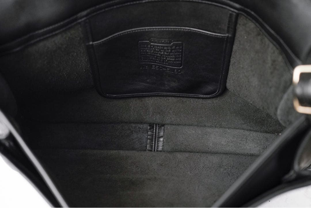 バッグ COACH Vintage Leather Black Shoulder Bag