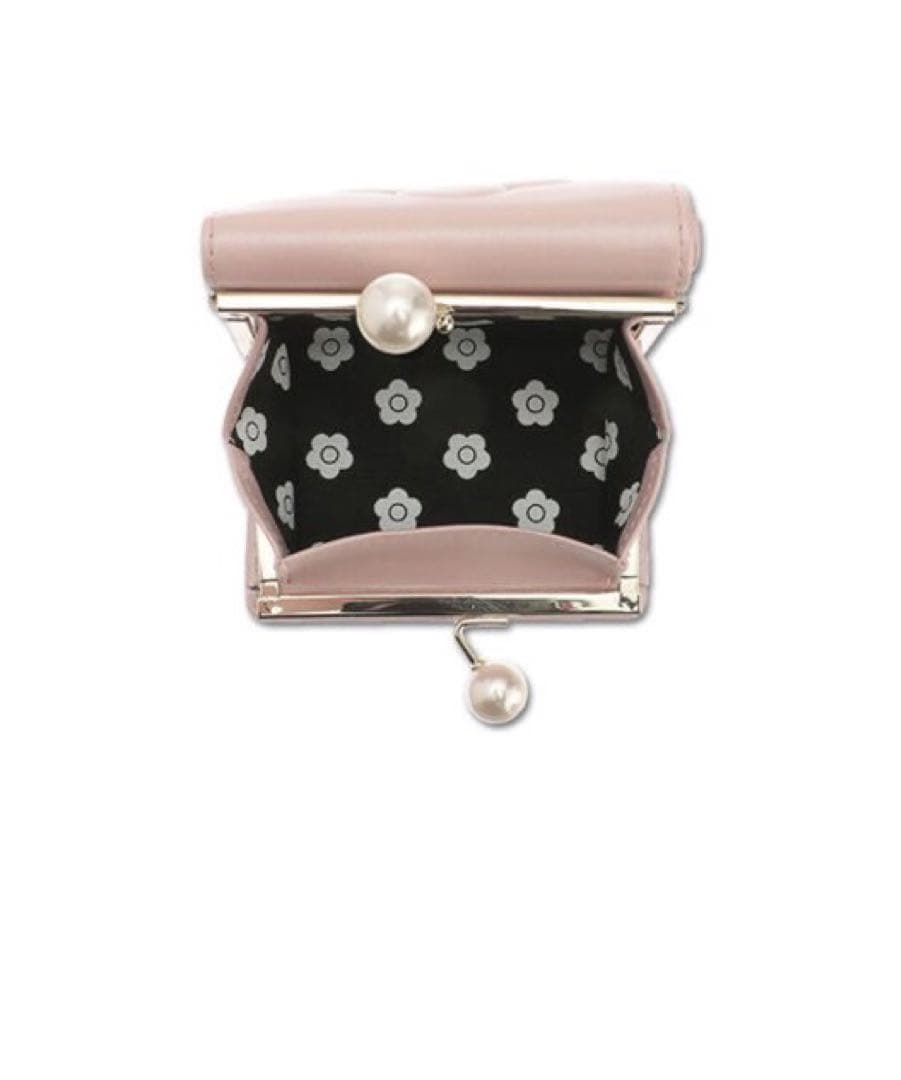 MARY QUANT マリークワント エンボスデイジーパール ミニウォレット