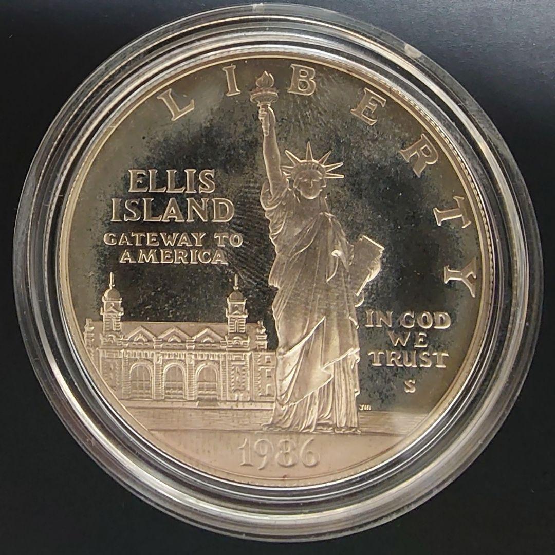 1986年アメリカ銀貨 自由の女神 リバティ1ドル記念銀貨 silve