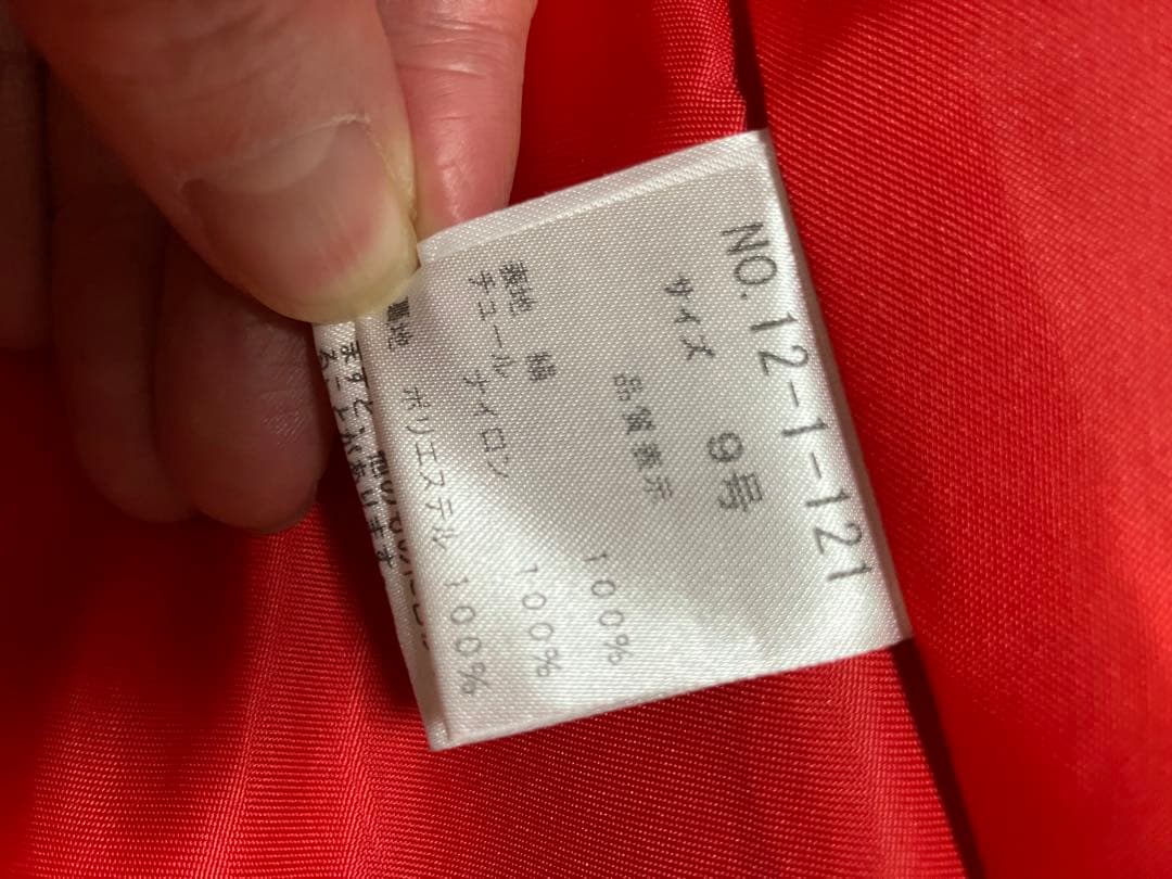 コサージュ付き真紅ロングドレス AIMER