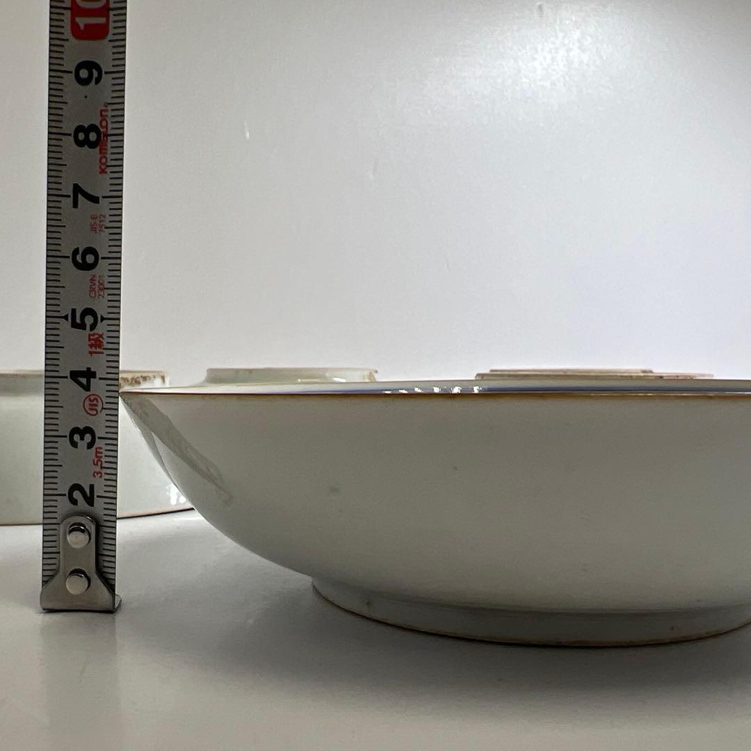 中国美術　赤絵中皿5枚　木箱付　直径約15㎝　東Y7-1022⑤