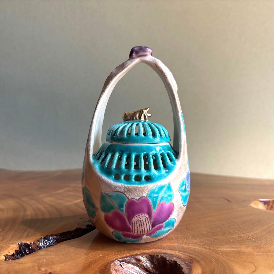 京焼 仁清椿高炉 平安 小川与山 与山窯 共箱