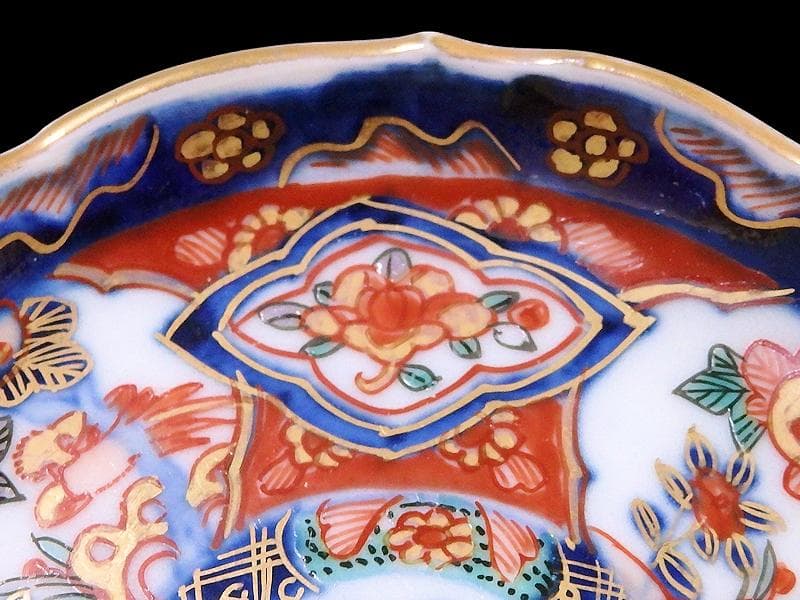 古伊万里 金襴手 橘に花鳥紋の図 豆皿 手塩皿 F222AS-fbtd - メルカリ