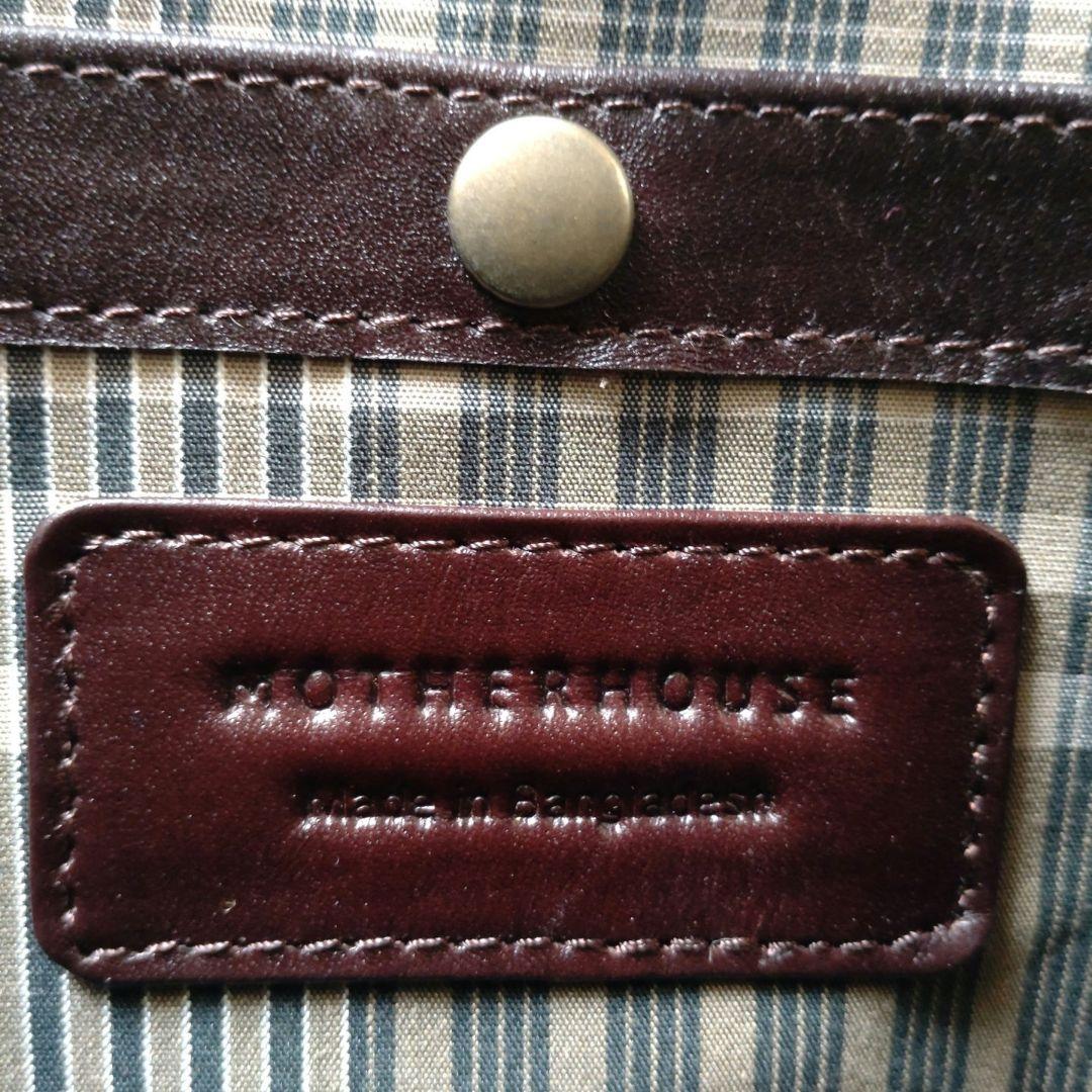 MOTHERHOUSEダークブラウン レザー ビジネスバッグ