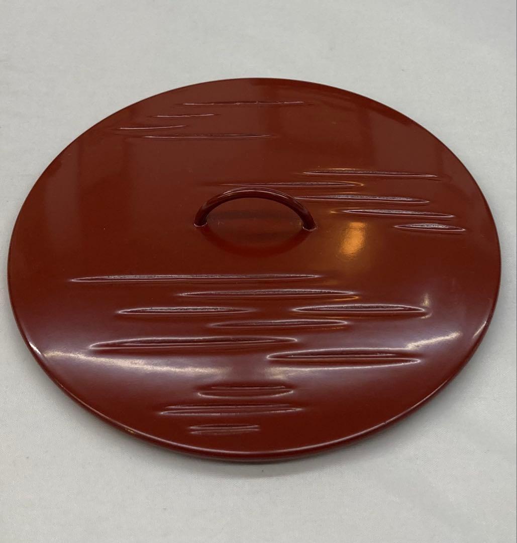 B380b 「ぼんぼり 水指」西尾瑞豊造 共箱 萬古焼 木製朱漆塗蓋付 祭