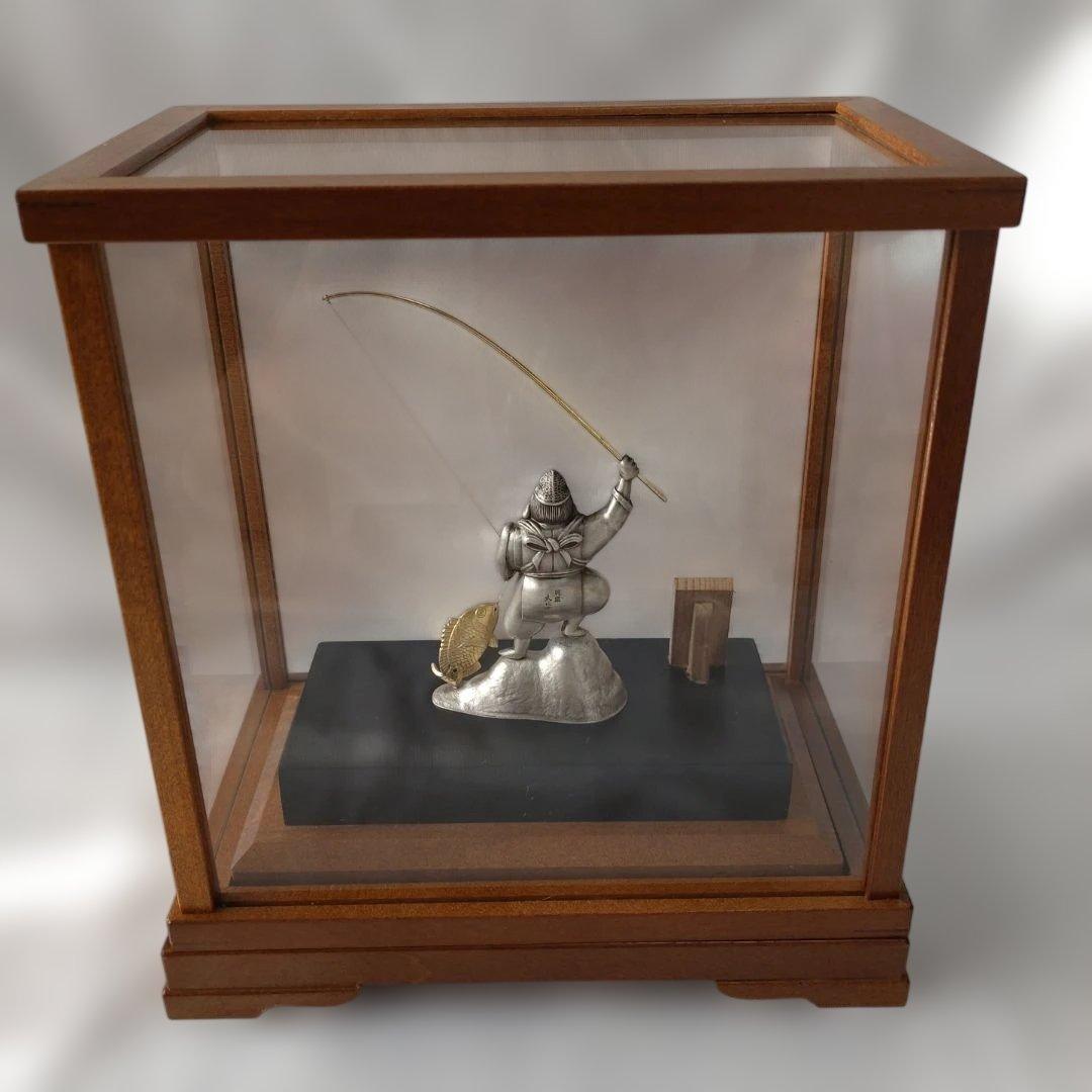 カ*ツ様 武比古作　純銀　恵比須　置物　インテリア　縁起物　刻印有り　箱付き