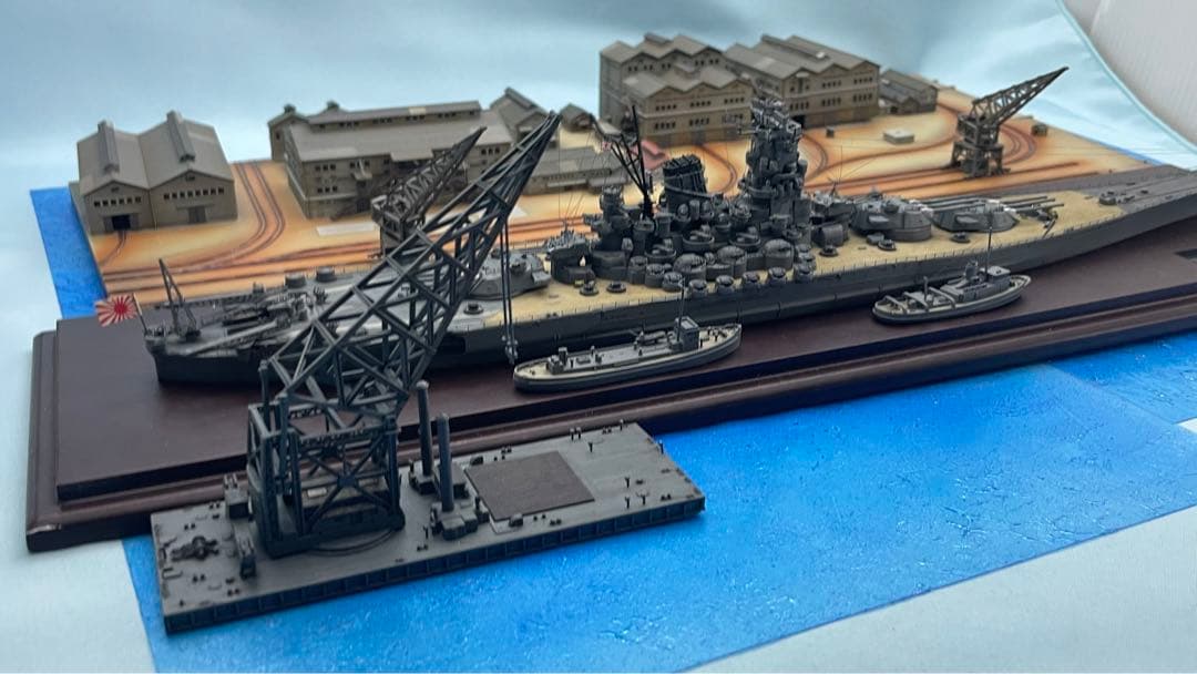 戦艦大和のラジコンや呉軍港のジオラマ　レジン