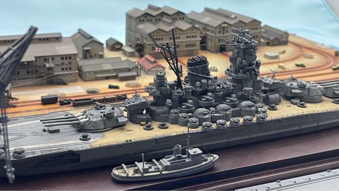 戦艦大和のラジコンや呉軍港のジオラマ　レジン