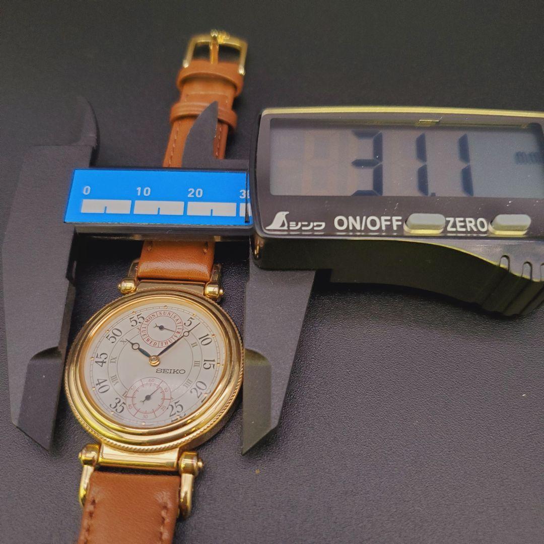 美品 希少 新品電池 稼働品 セイコー ヴィンテージ ゴールド スモセコ 曜日