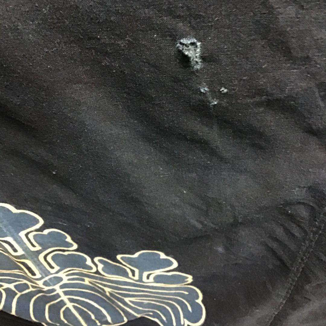 古布藍染め家紋布地、ＫM９