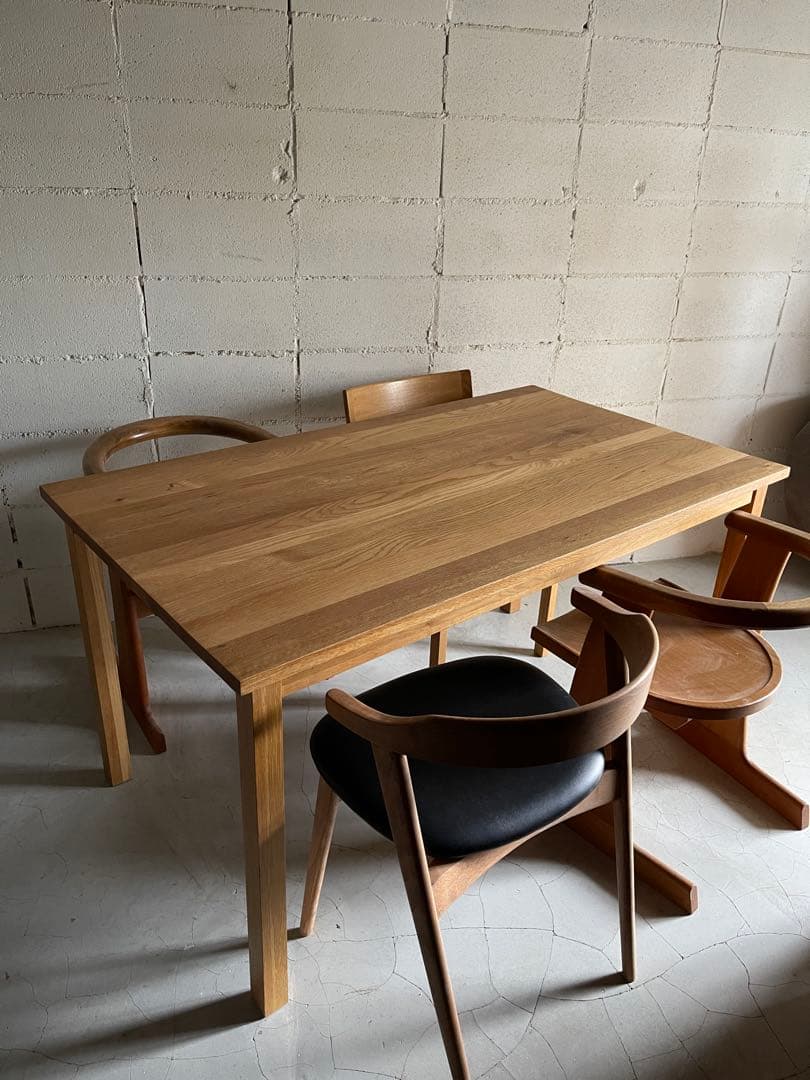 美品　MUJI 無印良品　ダイニングテーブル　オーク無垢材　北欧