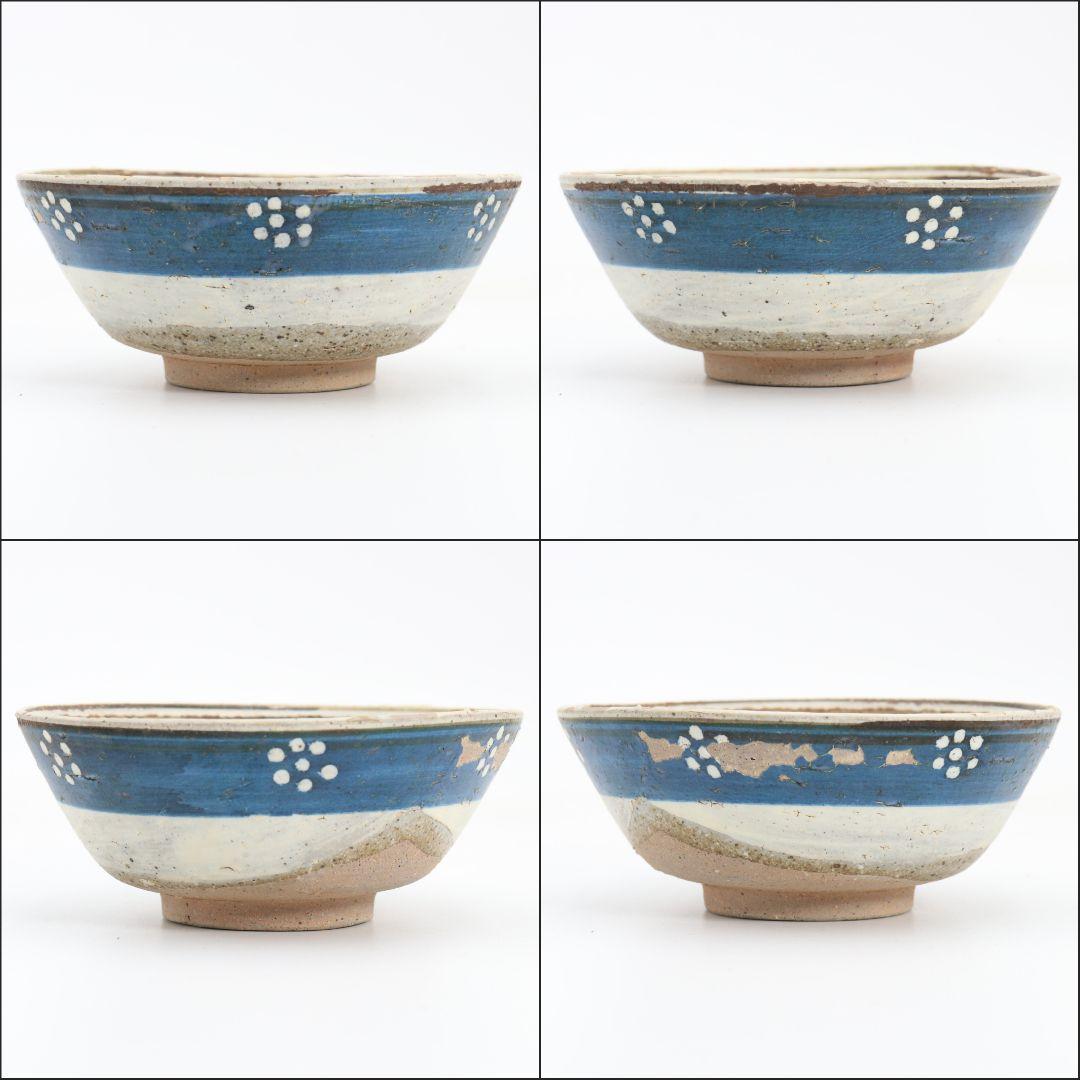 中国 磁州窯絵高麗平鉢 斑点文 茶碗 AT679