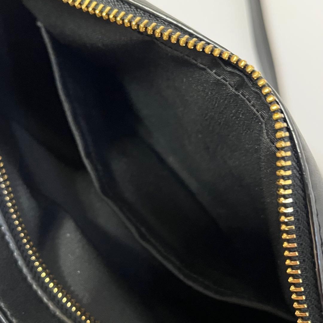 極美品✨コーチ　カメラバッグ　ショルダーバッグ　ダブルジップ　PVCレザー　黒