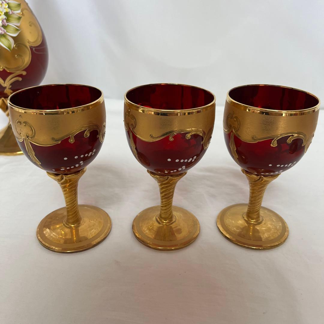 7点セット ベネチアングラス ムラーノグラス ムラーノ イタリア 24金