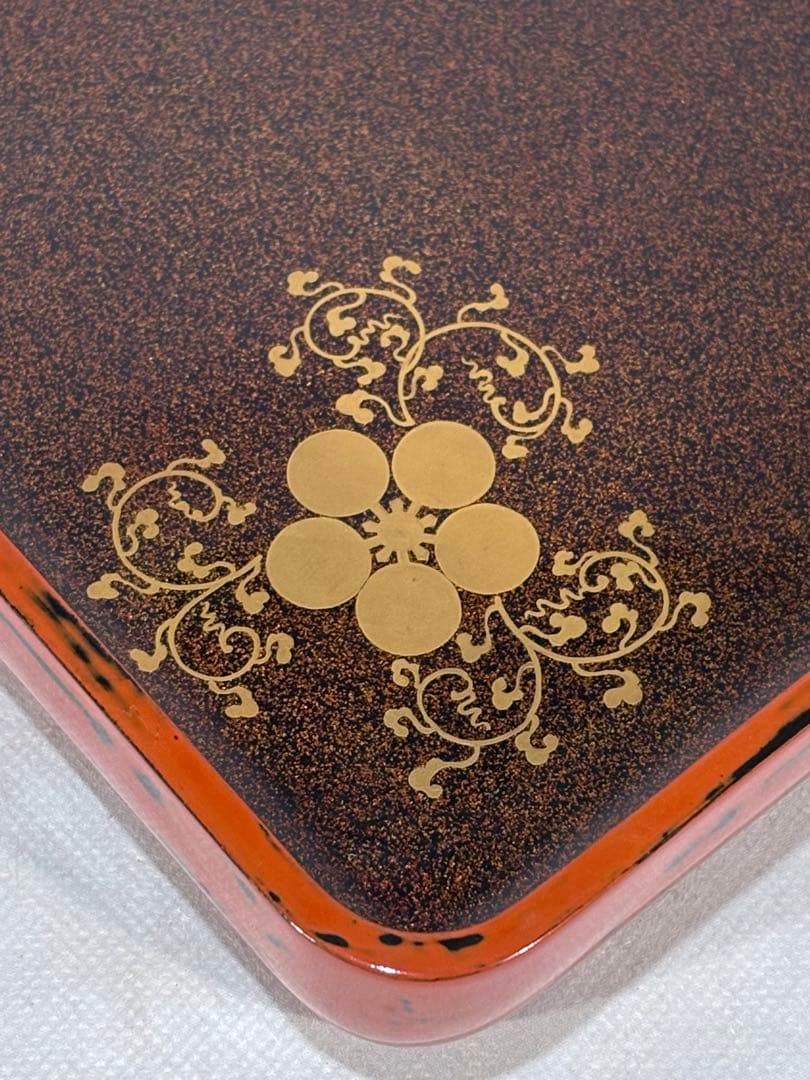 根来塗 内梨地蒔絵付　懐石膳五客　美品　茶道具　懐石道具　送料込