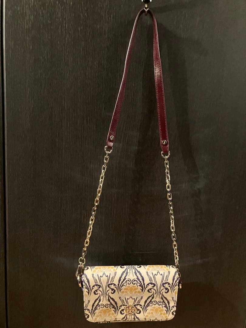 ＊トリーバーチ Tory Burch 花柄チェーン付ショルダーバッグ＊