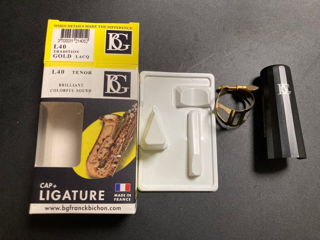 BG L40 テナーサックスリガチャー、キャップ