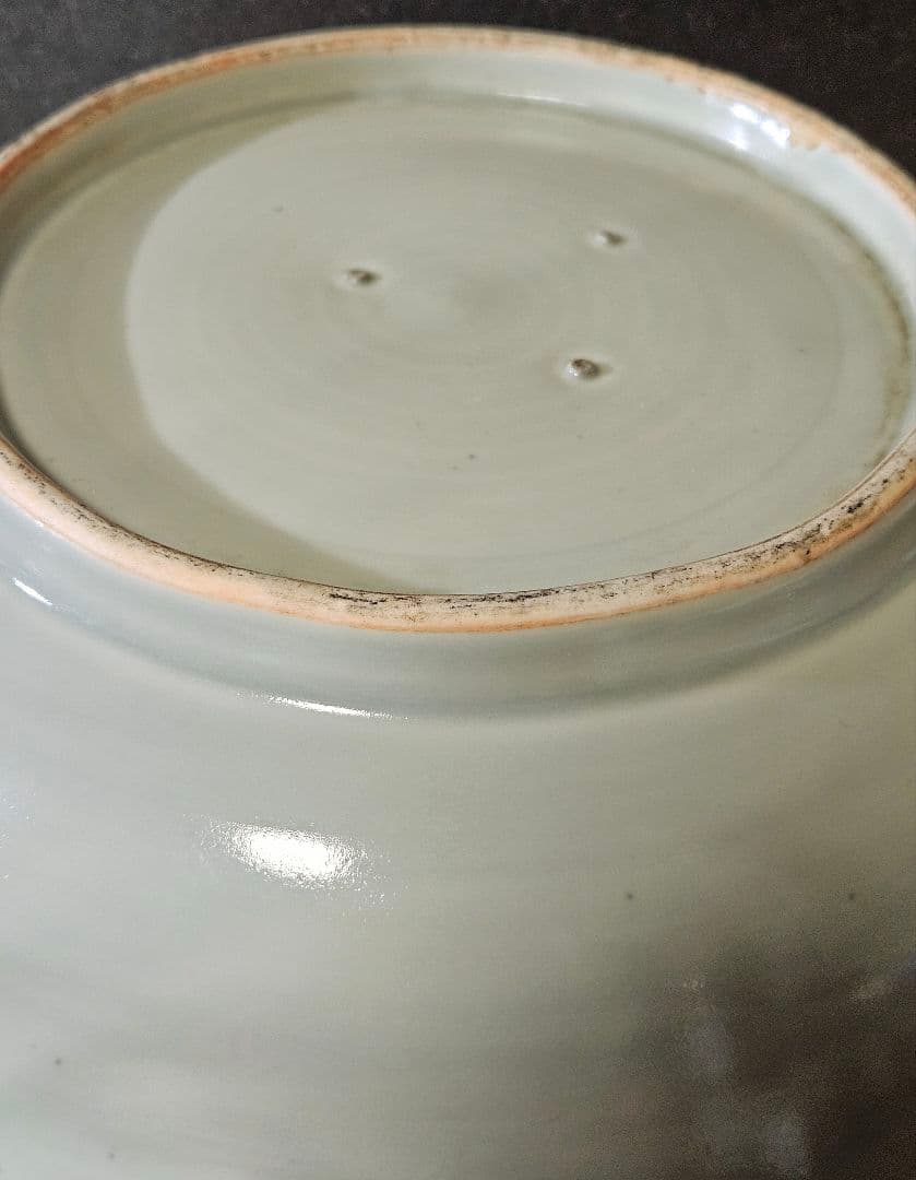 本物保証❗️】江戸時代前期 寛文期 初期伊万里青磁 陰刻草花 口縁