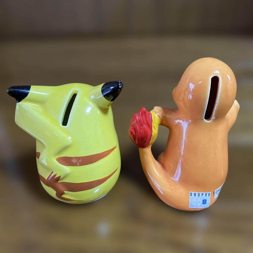 【陶器】ピカチュウ　ヒトカゲ　ゼニガメ　貯金箱　希少品　ポケモン　pokemon