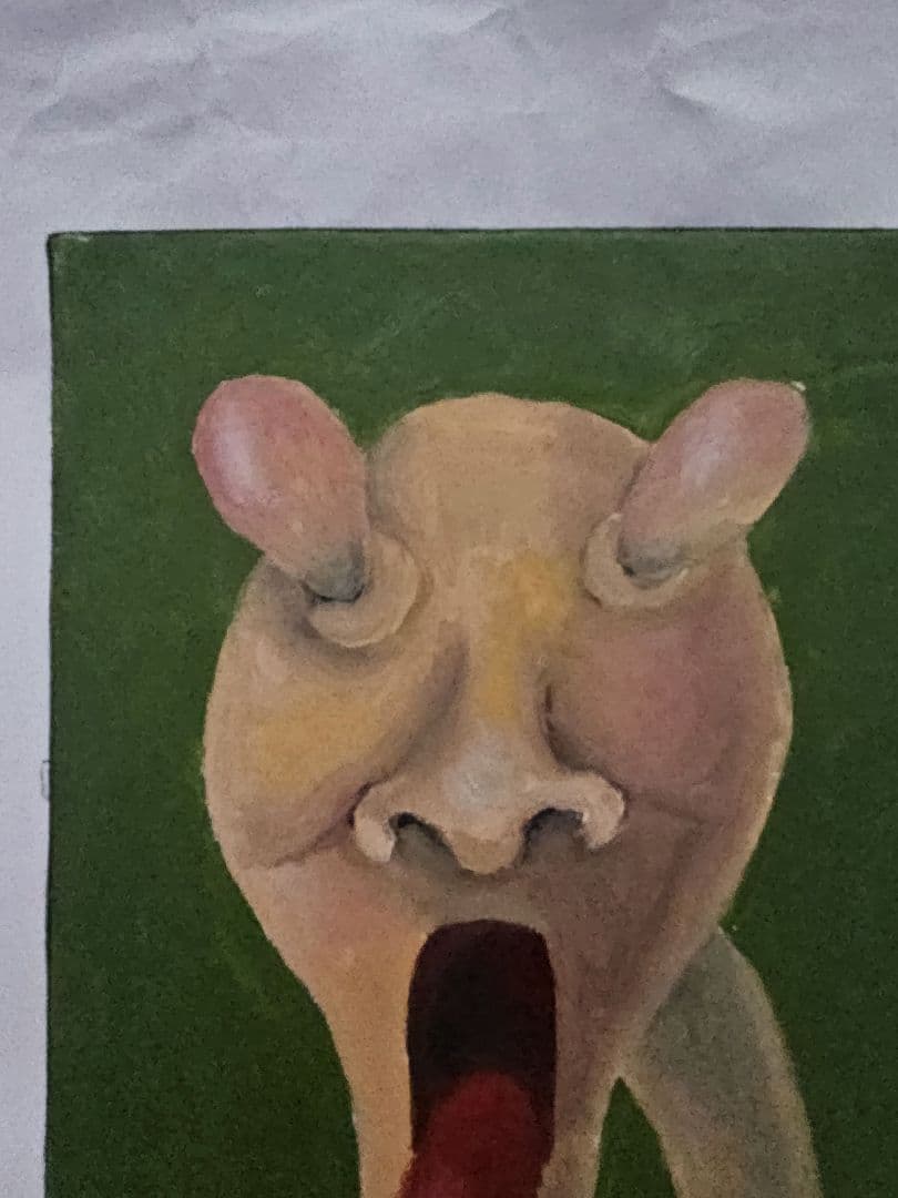 なかがわ寛奈 油彩「おどろき」