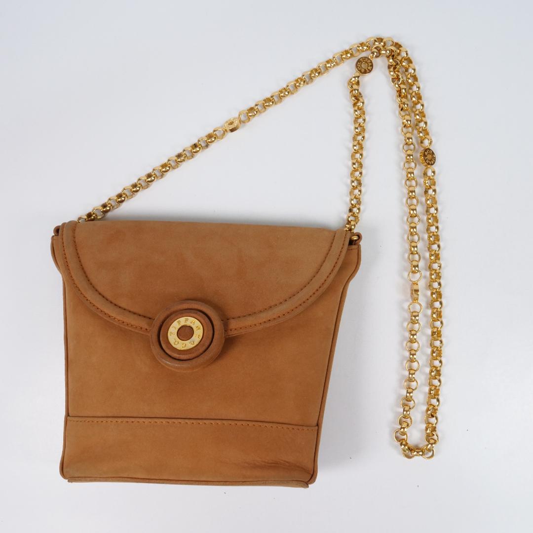 美品✨ティファニー チェーン ショルダーバッグ スエード サークルロゴ