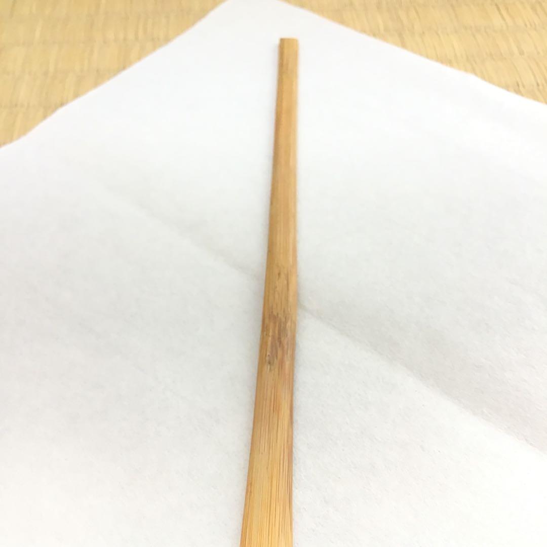 茶道具 影林宗篤作 茶杓 銘「落穂」 前大徳 福本積應書付 共筒共箱 V8691