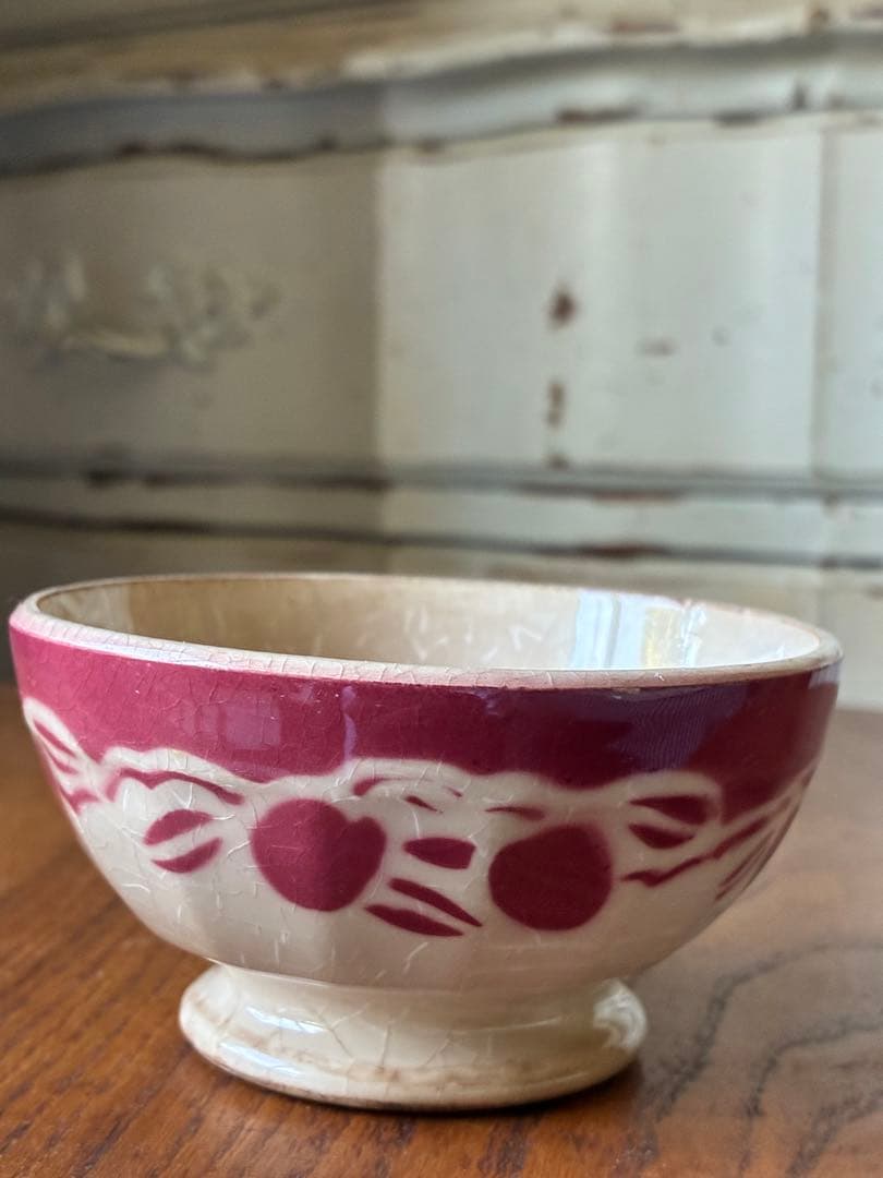 フランス アンティーク カフェオレボウル ムーランデルー 林檎