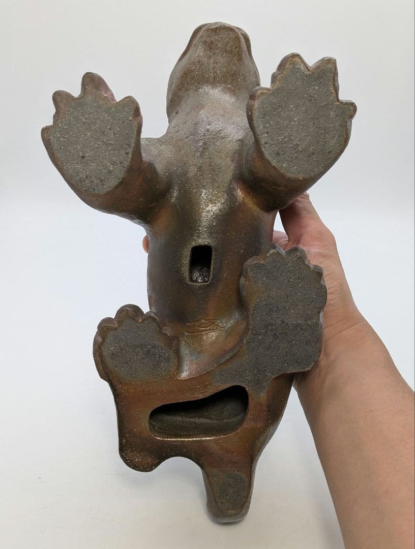 岡山県重要無形文化財 浦上善次 備前焼 寅 共箱共布栞 虎 トラ 干支