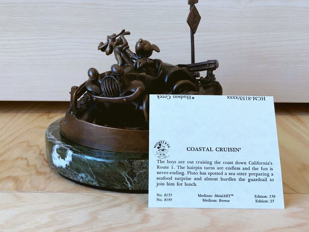 ディズニー限定ブロンズ像 ミッキー&プルート 25体 No.2 USA アメリカ