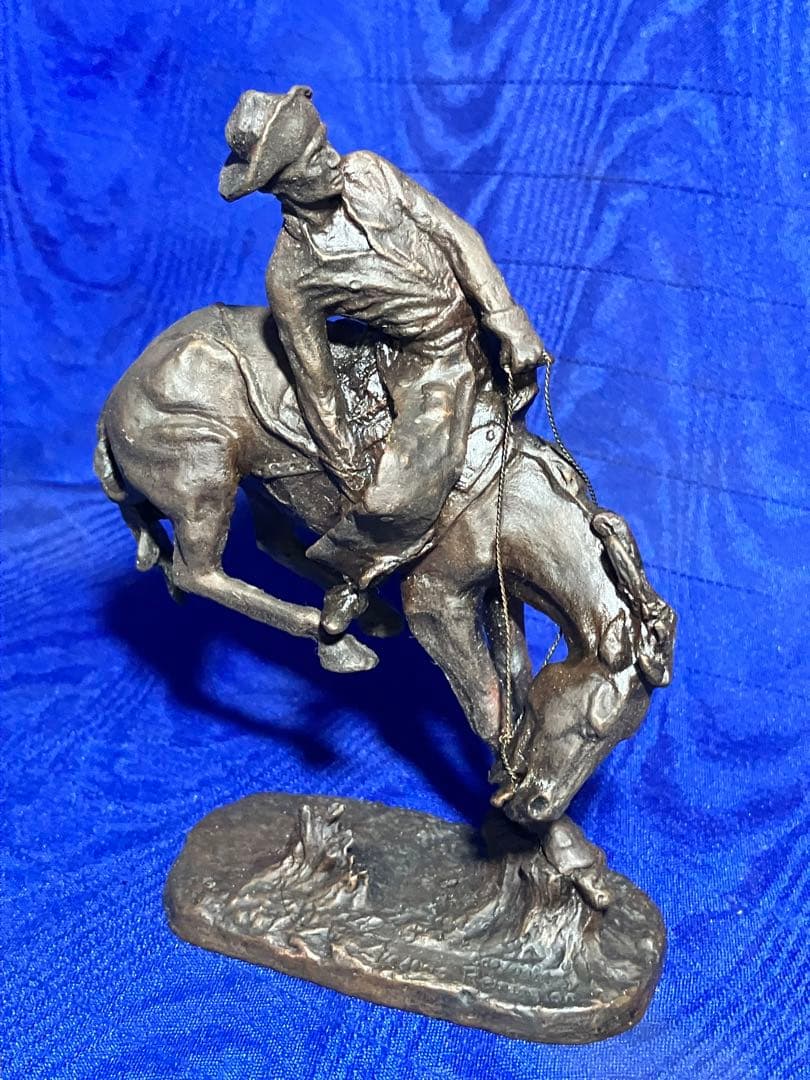 カウボーイロデオフレデリックレミントンThe COWBOY ブロンズ像風