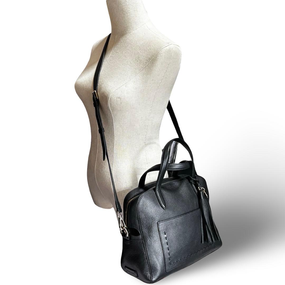 【美品】コールハーン　2way ショルダーバッグ　ハンド　レザー　斜め掛け　金具