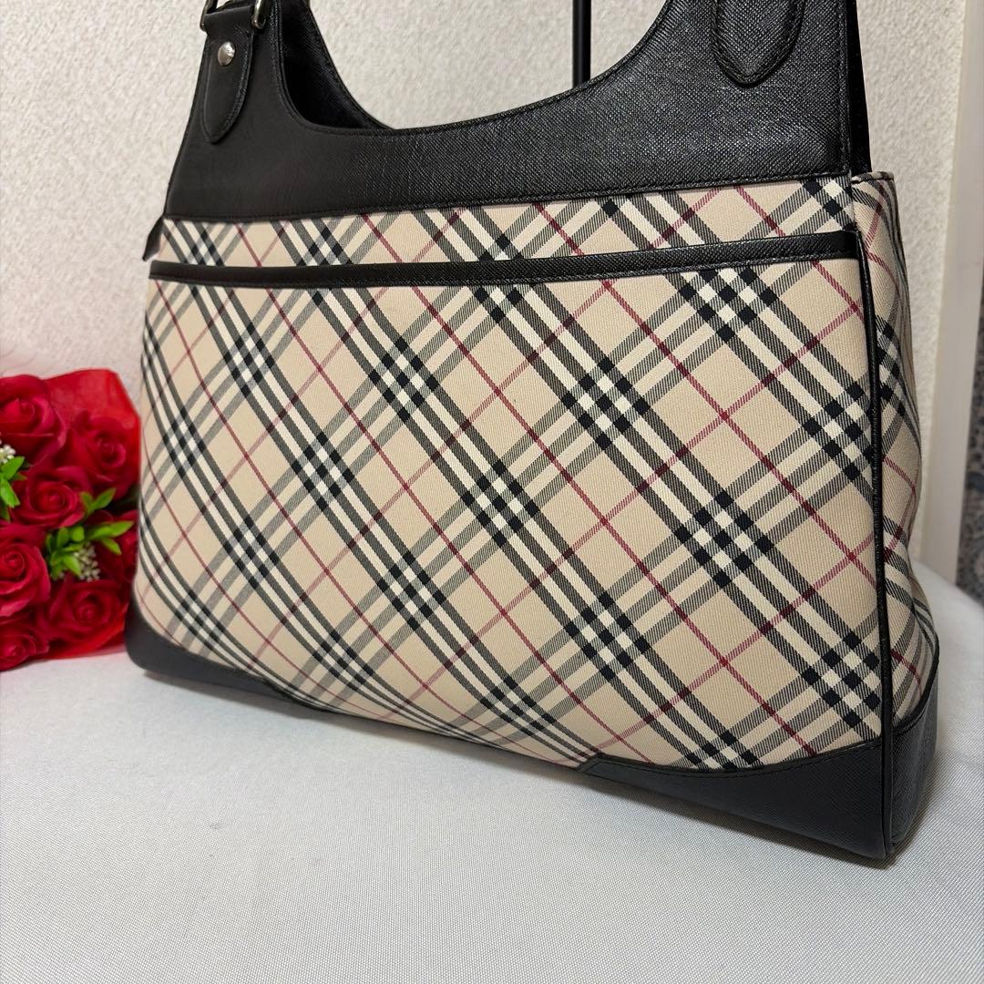 美品♡ BURBERRY バーバリー ノバチェック×レザー ハンドバッグ