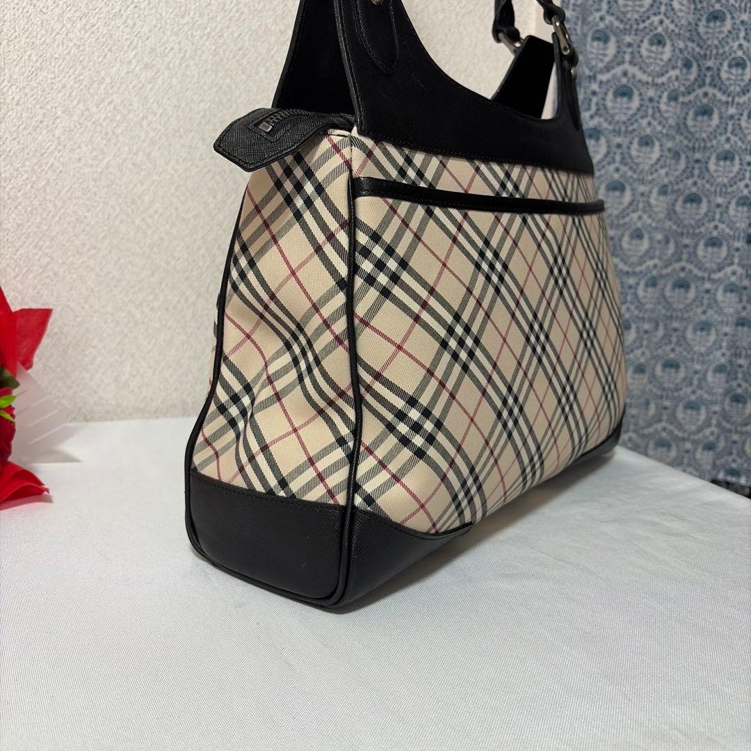 美品♡ BURBERRY バーバリー ノバチェック×レザー ハンドバッグ