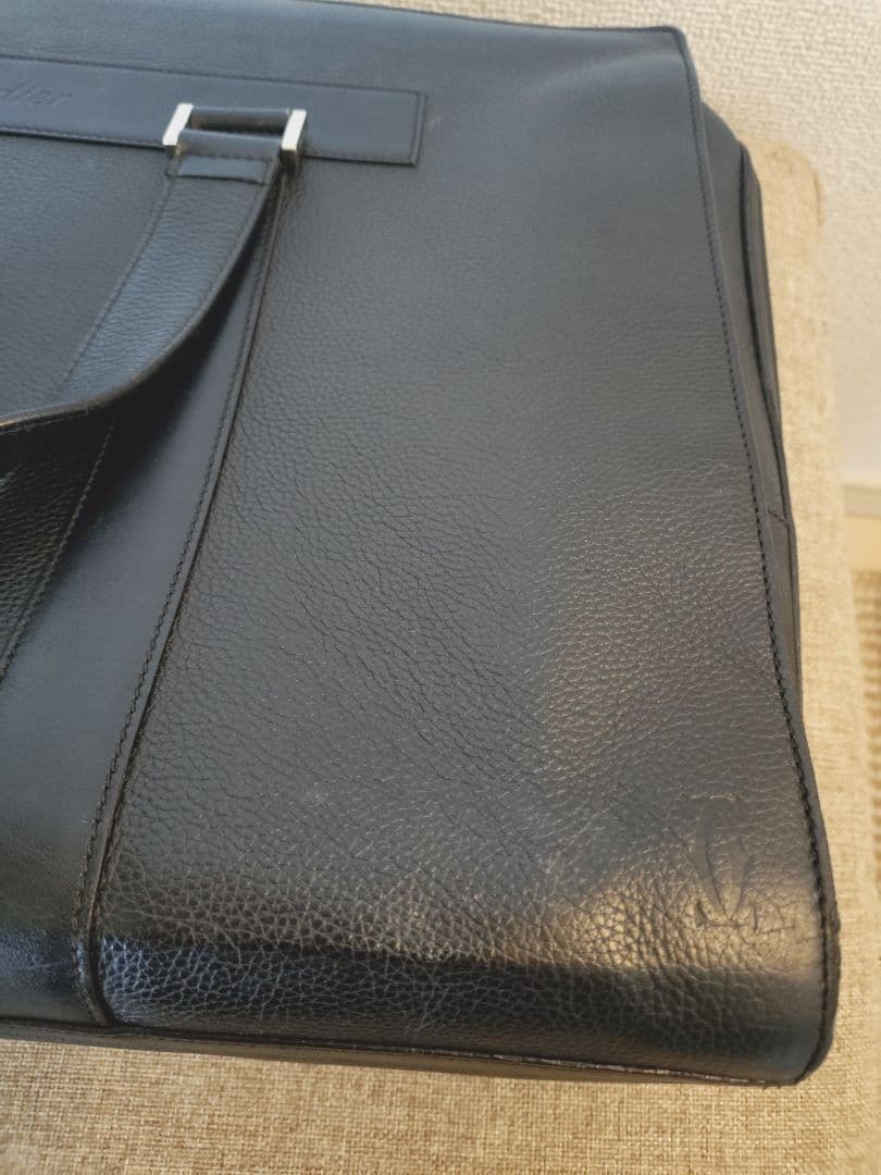 Cartier カルティエ レザー ブリーフケース ビジネスバッグ ブラック