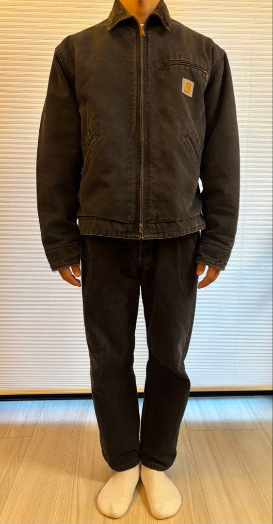 カーハート デトロイトジャケット ブラック JB105 90s