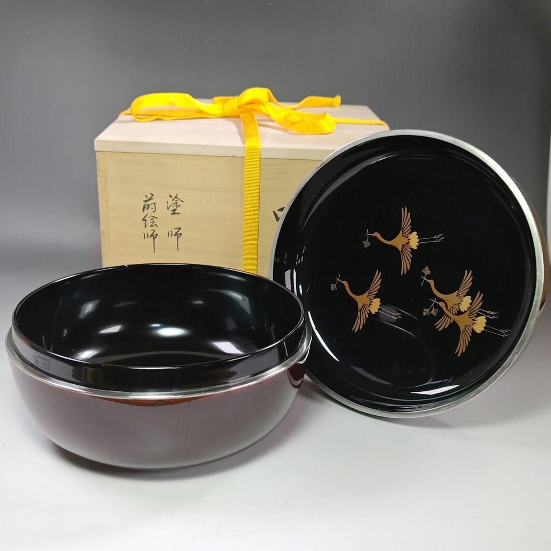 赤富士 平棗』蒔絵 新井宗賀作 新井満平 輪島塗加賀茶器表千家裏千家