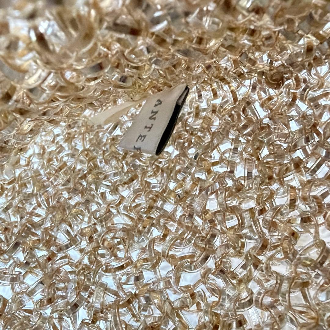 極美品　アンテプリマ　スクエアミディアム　シルバーゴールド　ショルダーチェーン付