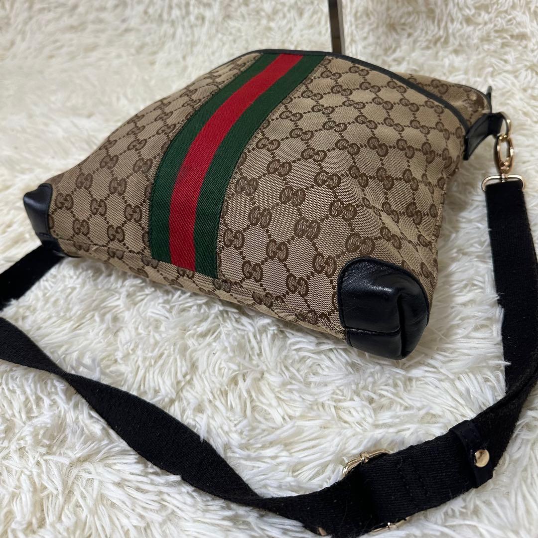 値下げ オールドグッチ GG 総柄 ショルダー バッグ シェリーライン ロゴ