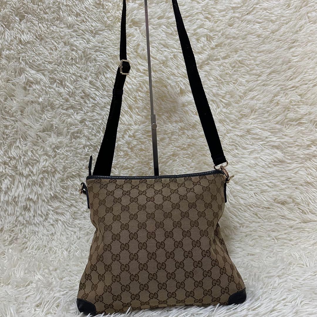 値下げ オールドグッチ GG 総柄 ショルダー バッグ シェリーライン ロゴ